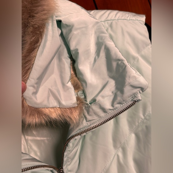 Talbots FAUX FUR COLLAR DOWN PUFFER VEST size 2x mint color - Picture 4 of 7